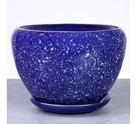 YRYRYW Ceramics Flower Pot Chinese Style Green Dillia Potted Plant Planter Sturdy Bottom Drainage Succulent Plant Pot Water-Absorbing and Breathable Balcony Home Planter Pot for Indoor Outdoor