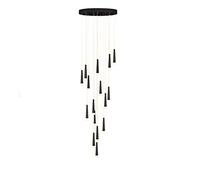 YRYRYW Creativity LED Ceiling Lamp For Living Room Spiral Staircase,Nordic Adjustable Spiral Chandelier,Wind Chimes Shape During Lamp,Led Stair Chandeliers-Black and White Light 15t Household faucets