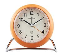 YRYRYW Despertadores Reloj Despertador Redondo de Estilo Europeo, Barrido silencioso, Reloj con luz de Segunda Noche, Reloj Personalizado para decoración de mesita de Noche para dormitorios, Sala de