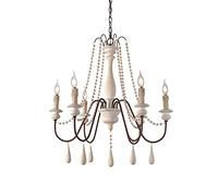 YRYRYW E14 Lámpara de araña de Granja Retro Elegante e14, Altura Ajustable de lámparas de Techo Colgantes, Madera de Metal Antiguo Durante la luz, para la Sala de Cocina de la casa del Dormitorio de