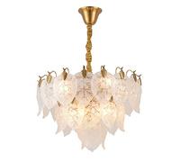 YRYRYW E14 Luz Creativa nórdica Luz de Lujo, mástiles de Comedor de Sala de Estar, lámparas de Lujo de luz Japonesa, Luces de Techo, lámparas de araña de Hojas románticas cálidas de Bronce 60 * 40 cm