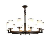 YRYRYW E27 Estilo Estadounidense Pure Cobre Cobre Chandelier, Sala de Estar Dormitorio Principal Comedor All Copper Lámparas de Estilo Europeo, atmósfera Creativa Pastoral Classic Candelier-Black Rub