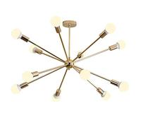 YRYRYW E27 Metal Sputnik Chandeliers, lámparas de araña de Interior Creativas a Mediados del Siglo Durante la iluminación para la Sala de Estar del Dormitorio. Pasillo de Comedor Electroplating Gold