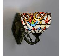 YRYRYW Estilo Vidrete Pastoral Vidrículas Pastoral Lámpara de Pared Vintage Luces de Pared Vintage Luces Individuales para Sala de Estar Interior del Pasillo, Base de aleación, b Household faucets