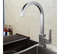 YRYRYW Faucet Hot and Cold Water Kitchen Faucet Space Aluminum Wire Drawing Rotating Crane 360 ??Degree Rotation Household faucets