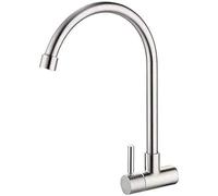 YRYRYW Faucet Single Cold Stainless Steel Kitchen Horizontal Faucet Wash Basin Can Rotate The Sink to The Wall Household faucets