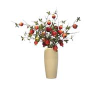 YRYRYW Flores Artificiales Simulación Flor de Granada Rama de árbol frutal Arreglo Floral Mesa de Comedor China Centro de Mesa Sala de Estar TV Gabinete Adornos Decoración del hogar Household faucets