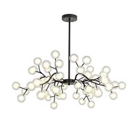 YRYRYW G4 Globo de vidrio ajustable Durante las luces lámparas de lámparas de sputnik para sala de estar dormitorio de comedor, lujosa lámpara de fuego de luciérnaga negra. 54 cabeza Household faucets