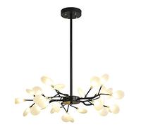 YRYRYW G4 Light Fuente Branch Firefly Altura de Altura Ajustable Luz de Techo para el Comedor Baño Dormitorio de la Sala de Estar de la Sala de Estar y la lámpara de Vidrio 30 Household faucets