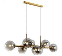 YRYRYW Globo de Vidrio soplado a Mano de 8 Luces Durante Las Ramas de iluminación, Accesorio de lámpara de Techo Molecular E27 para Sala de Estar, araña de e27long Sputnik Comedor de Comedor de la