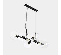 YRYRYW Globo de vidrio soplado a mano de mediados de siglo de 8 luces durante las ramas de iluminación, accesorio de lámpara de techo molecular E27 para sala de estar, araña de e27long Sputnik comedor