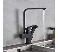 YRYRYW Higher Black Kitchen Faucet Hot Cold Mixer Tap One Hole Single Handle Pull out Spray Gun Rotation Household faucets