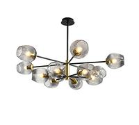 YRYRYW Home Living Room Bedroom Dining Room Study, Concise Magic Bean Chandelier,E27 Nordic Creative Molecular Chandelier-Smoke Gray 12 Head Household faucets