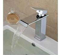 YRYRYW Kitchen Taps Kitchen Tap Chrome Brass Faucet Bathroom Sink Faucet Waterfall Square Shape Vanity Sink Mixer Tap Household faucets