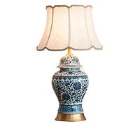 YRYRYW Lamp Ceramic Table Lamp 22" Ginger Jar CeramicTable Lamp,Desk Lamp Vintage Bedroom Bedside Lamp for College Dorm, Coffee Table, Lighting fixtures Lamps Lamp Household faucets