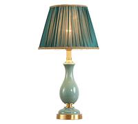 YRYRYW Lamp Ceramic Table Lamp American Table Lamp, Bedside Lamp All Copper Cracked Ceramic Green DecoratDesk Lamp for Cozy Living Room Study Office Lighting Lamps Lamp Household faucets