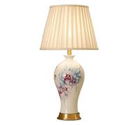YRYRYW Lamp Ceramic Table Lamp European Copper Ceramic Desk Lamp Hand Painting Table Lamps Vintage Bedroom DecoratNightstand Bedside Lamp for Coffee Table, Bookcase Lamps Lamp Household faucets
