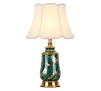 YRYRYW Lamp Ceramic Table Lamp Green Ceramic Table Lamp/Desk Lamp European- Hand-Painted Bedside Desk Lamp for Bedroom for Hotel Living Room Study Room Nightstand Lamp Lamps Lamp Household faucets