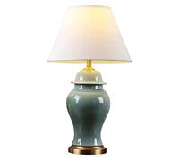 YRYRYW Lamp Ceramic Table Lamp Green Ceramic Table Lamps Desk Lights Postmodern Light Luxury Bedside Nightstand Lamp with Fabric Shade Desk Lamp for Living Room, Bedroom Lamps Lamp Household faucets