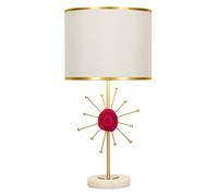 YRYRYW Lamp Ceramic Table Lamp Onyx Table Lamps Desk Lamp American Light Luxury Metal Table Lamp with Fabric Lampshade Bedside Nightstand Lamp for Living Room, Bedroom, Hotel Decor Lamps Household