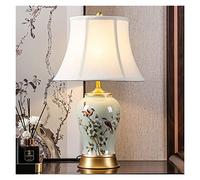 YRYRYW Lamp Ceramic Table Lamp Red Flower and Bird Glazed Table Lamp Ceramic Desk LampsCeramic/Brass Base Bedside Nightstand Lamp for Bedroom Living Room Night Light Lamps Lamp Household faucets