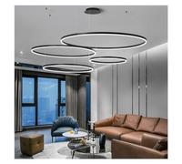 YRYRYW Lamp Chandelier Pendant Lamp LED Dining Table Lamp with Remote Control Pendant Light Dimmable Height Adjustable Chandelier Living Room Metal Ring Acrylic Ceiling Lamp Dining Room Hanging Light