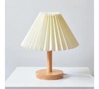YRYRYW Lamp Creative Umbrella Pleated Fabric Wooden Desk Light Warm Bedroom Study Reading Learning Desk Lamp Living Room Boys Girls 's Room Table Lamp Cafe Library Villa Florist Lighting Household