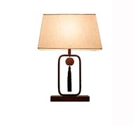 YRYRYW Lamp Table Lamp, Chinese Retro Bedside Lamp, Fabric lampshade Iron Lamp Body, Create a Warm and com fortable Living Environment at Night Lamp Household faucets