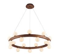 YRYRYW Lámpara de Comedor de Dormitorio de la Oficina de Estilo Negro de Nogal, lámpara de Comedor de Dormitorio de la Oficina, lámpara de Arte de Madera de Estilo Zen de Estilo japonés G4 Household