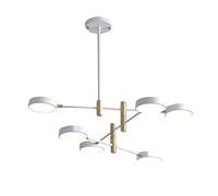 YRYRYW Lámpara de Comedor de Dormitorio de la Sala de Estar del hogar, Personalidad Creativa Post-Chandelier, LED Nordic Living Chandelier-White y Gold Color Change Light 89 * 77cm Household faucets