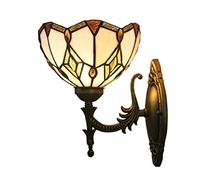 YRYRYW Lámpara de matrícula de Estilo de 8 "Mirador de Vidrio Manchado de Vidrio Espejo de Vidrio lámpara Delantera para la luz de la Pared del Pasillo de la Noche del Dormitorio, 110-, E27