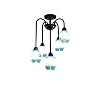 YRYRYW Lámpara de Mesa de Barra de Estudio de la Sala del Comedor de la Sala de Estar, lámpara de lámpara de Lujo de luz nórdica e27, lámpara de araña de combinación Creativa: la Cubierta Azul está