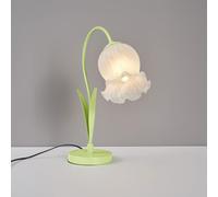 YRYRYW Lámpara de mesa de flores Lámpara de vidrio Bedside Night Stand Light Nordic Floral Desktop Luces Accent Lily of the Valley Lámparas de mesita de noche para sala de estar Light de lectura de la