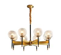 YRYRYW Led Chinese Designer Chandelier, E27 All Copper Turero American Chandelier, para la Sala de Estar en casa Villa Hotel Comedor Lámparas de Comedor 8 Cabeza Household faucets