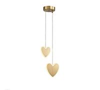 YRYRYW Led Nordic All Copper Living Chandelier, Creativity Personalidad Lámpara de Mesa del Comedor, Dormitorio en Forma de corazón TV TV Backing Chandelier-Copper 12 * 26 cm Household faucets