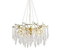 YRYRYW Ligera de iluminación de Personalidad de Lujo, lámpara de Cristal posmoderno de Lujo G9 G9, Cryelier de Cristal de Cristal de Rama Creativa de Sala de Estar de Sala de Estar, Household faucets