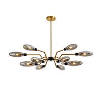 YRYRYW Living Room Home Dining Bedroom,Creative Individual Light Luxury Lamps,G9 Nordic Atmospheric Chandeliers-Smoke Gray 12 Head Household faucets