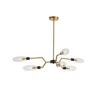 YRYRYW Living Room Home Dining Bedroom,Creative Individual Light Luxury Lamps,G9 Nordic Atmospheric Chandeliers-Transparent Color 6 Head Household faucets