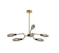 YRYRYW Living Room Home Dining Bedroom,Creative Individual Light Luxury Lamps,G9 Nordic Atmospheric Chandeliers-Smoke Gray 6 Head Household faucets