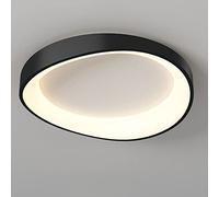 YRYRYW Luxury Black LED Ceiling Light with Three-Color Dimming and Flush Mount Panel - Bedroom Lighting Solution Household faucets