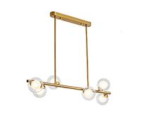 YRYRYW Luz de lámpara de lámpara de latón cepillada, para Corredor de restaurantes de café, lámpara de araña Larga de Frijoles mágicos G9, Sputnik de Vidrio Durante la luz, la luz del Techo Ajustable