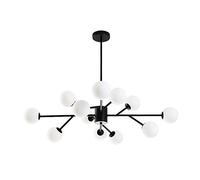 YRYRYW Molécula de la rama de árbol araña de frijoles mágicos, comedor en el hogar dormitorio primario y secundario, g9 nórdica luz de lujo lámpara de estar de sala de estar-negro. 12 cabeza Household