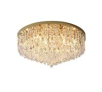 YRYRYW Monte de Descarga 12 Luces Doradas lámparas de lámpara de Techo de lámparas Grandes para salón de Comedor Dormitorio de Sala de Estar, lámpara de Techo de Dormitorio, araña de Cristal Dorado.