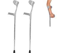 YRYRYW Muleta Codo Plegable, Aleación De Aluminio, Codo, Muleta De Antebrazo Muletas De Codo Asistencia De Aluminio Ultraligera Plegable Altura Ajustable Cm con Mango Cómodo, 2 Piezas Household