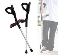 YRYRYW Muleta de antebrazo de Aluminio para Adultos y Personas Mayores, muletas para Caminar de Altura Ajustable con empuñadura ergonómica y Reflector, soporta hasta 100 kg Household faucets