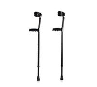 YRYRYW Muleta Texturizada Negra con reposabrazos semicircular, Bastones Ligeros y de Aluminio, Agarre cómodo de PVC, ayudas para la Movilidad fácil de Caminar, par Household faucets