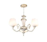 YRYRYW para el Estudio del Dormitorio del Comedor de la Sala de Estar, lámpara de araña Creativa de Estilo Estadounidense, lámpara de aleación de Zinc de Estilo E27 arroz 52 * 38 cm Household faucets