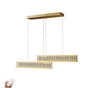 YRYRYW Post-lámpara, Barra de restaurantes Mesa de Comedor Lámparas para el hogar, Personalidad de Creatividad Iluminación nórdica, luz LED Luxury Todo el candelabro de Cristal de Cobre no Tiene