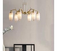 YRYRYW Ramas Todas Las iluminación de Cobre Cromado Cromado de Mediados de Siglo Monte de Semi Descarga Industrial Durante la luz para la Sala de Estar del Comedor de Cocina, E14 Sputnik