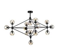 YRYRYW Sala de Estar de la Tienda de Ropa, E27 Nuevo NORDICA Magia Magica Beans Chandelier, Molécula de Estilo Industrial Black. 15 Cabeza Household faucets